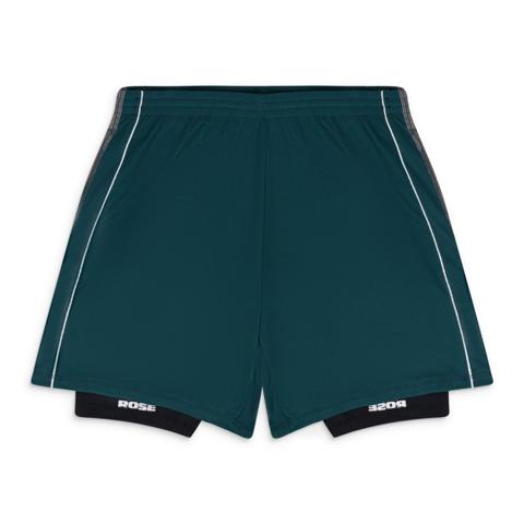 GREEN DOUBLE FOOTBALL SHORTS SIZE L