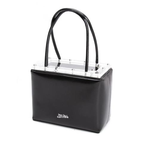 Acrylic Open Mini Handbag Black