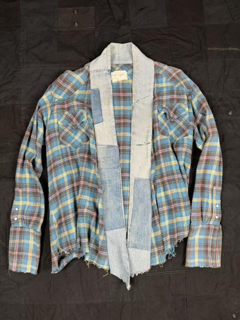 Blue Plaid Kimono