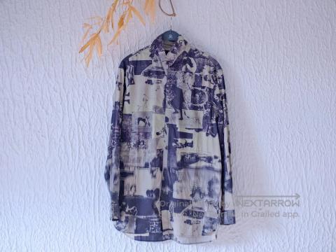 Ziggy Chen 2021ss Vintage Cloth Print Shirt 50/