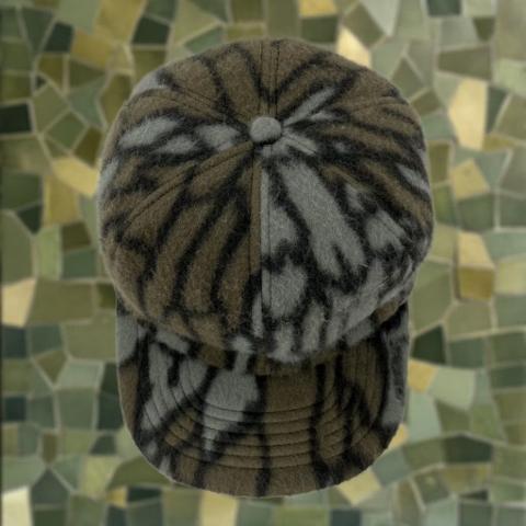 VINTAGE Polarfleece by Malden Hat Cap Mens Large Brown Camo Hunting Ear Flap USA