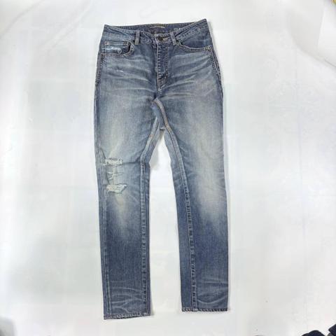 Saint Laurent - Mid-wash indigo blue denim