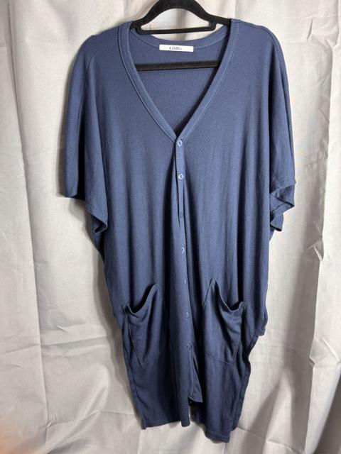 Limi Feu Yohji Yamamoto Asymmetric Long Knit Cardigan.
