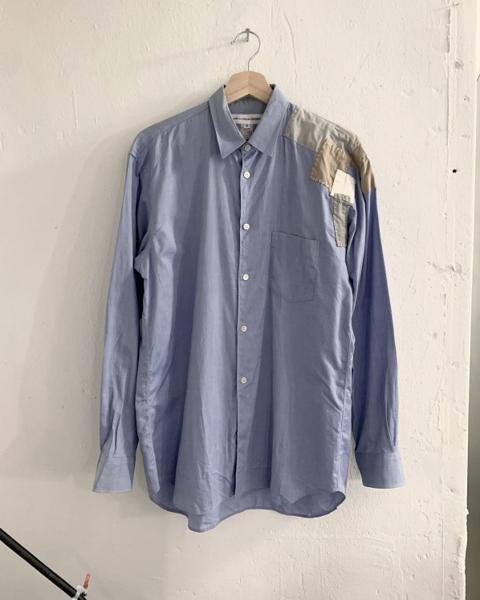 Comme des garcons ganryu patch denim half shirt