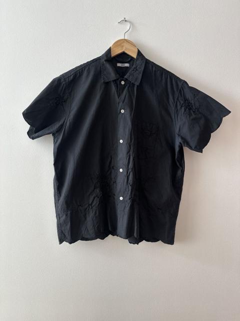 Bode Lace Button Up Black