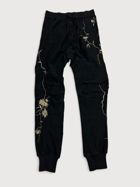 FW18 Floral Embroidered Biker Joggers