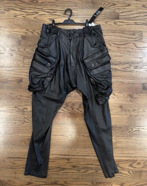 Julius Leather Gas Mask Cargo Pants