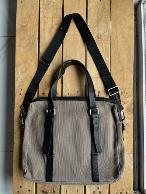 Vintage Bikkembergs Leather Strap Canvas 2-way Briefcase