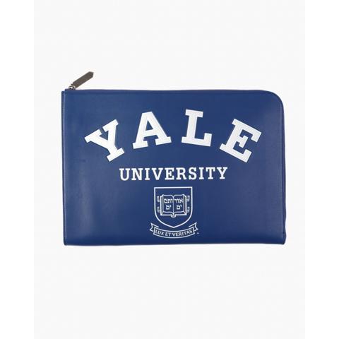 SS19 Yale University Pouch in Blue Leather