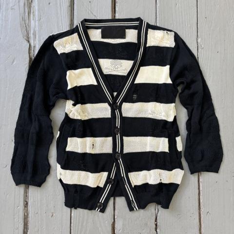 Striped Skull Knit Sweater