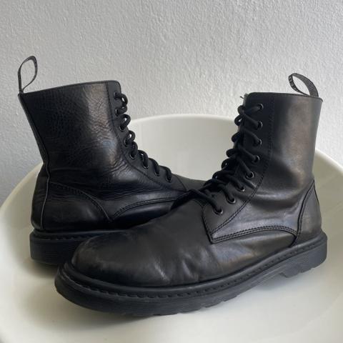 Very Rare! Limi Feu Leather Combat Boots with Side Zipper