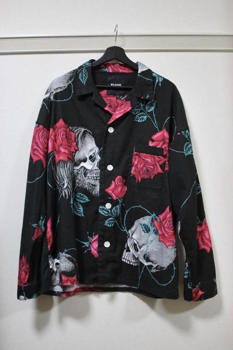 yohji yamamoto pour homme skull rose alloa shirt