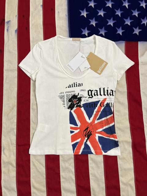 John Galliano “London Jogging” Union Jack Graphic Tee