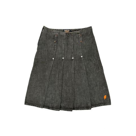 W&LT plated midi denim skirt