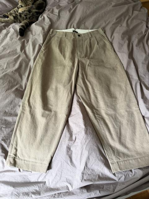 Walnut denim two pleat pant