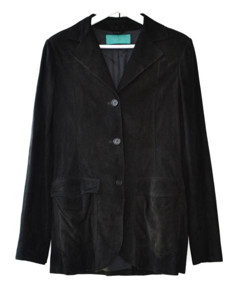 🔴 RUFFO Leather Jacket Blazer Coat Black Vintage RAF SIMONS