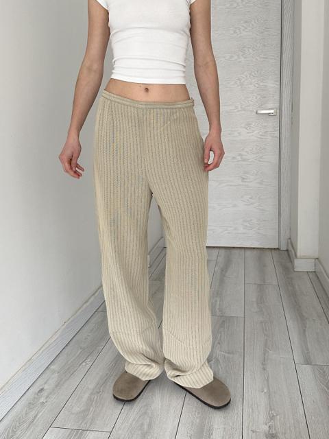 Max Mara Beige Striped Dress Pants Trousers
