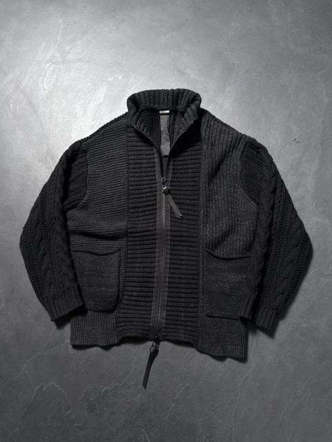 The Viridi-anne 21AW Chunky Cable Knit Zip-up Cardigan