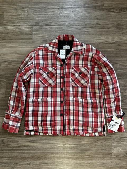 Red Plaid Boxy Sherpa Lined Work Coat