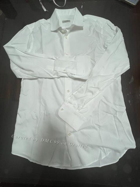 Z Zegna Men’s White Long Sleeve Shirt