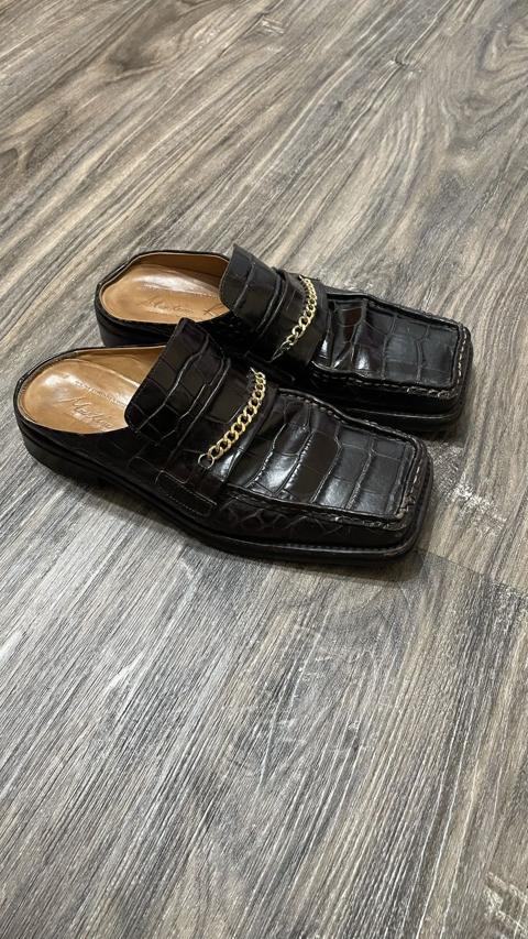Martine rose square toe mule loafer