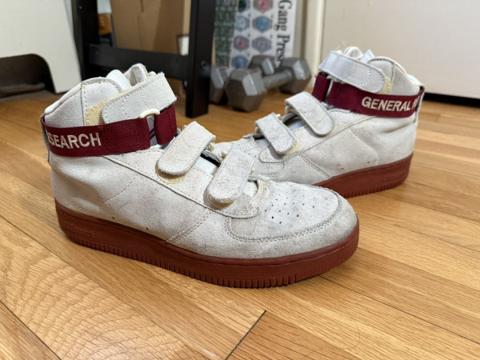 General Research Velcro Strap Hi Top Sneakers