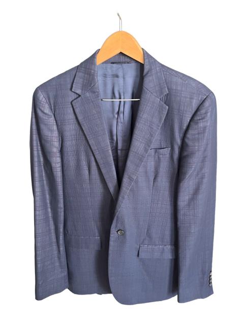 Raf Simons Archive Blue Textured Single Button Blazer