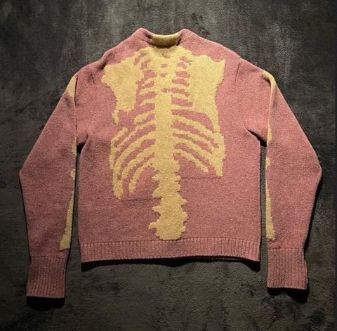Kapital 5g knot skeleton sweater pink