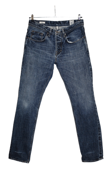 IMjiT35020 803s AGHI 14oz selvedge natural faded jeans