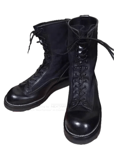 Black Lace-Up Boots Size 9.