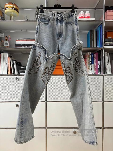 Y/Project Boot Shaft Deconstructed Detachable Embroidery W