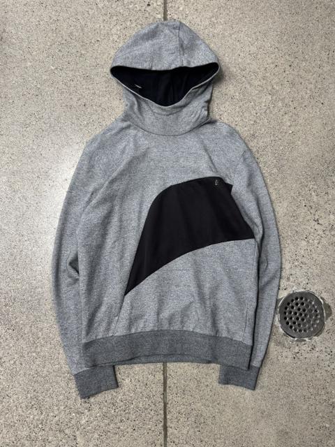 Dirk Bikkembergs Grey/Black Panelled Hoodie