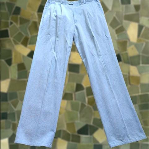 Brioni Pants Mens 33x32 Blue Denim Pleated Classic Fit Straight Leg Casual Dress