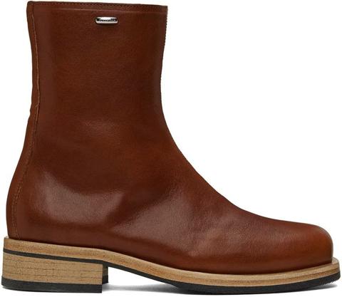 Deep brown Camion zip boot