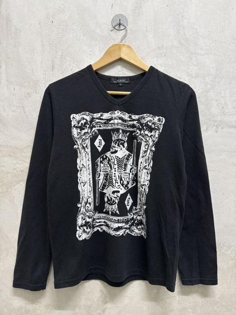 2000s Poker Bone And Skulls Gothic LS Tees