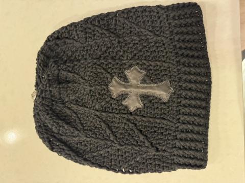 Chrome Hearts cross patch beanie