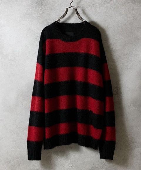 number nine MOHAIR WIDE STRIPED KNIT Sweater