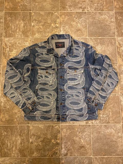 supreme hysteric glamour snake denim trucker jacket