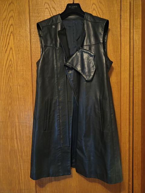 Giuliano Fujiwara sleeveless leather coat
