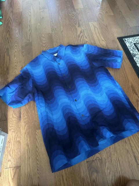 Verner Panton Linen Wave Print Carlton Shirt