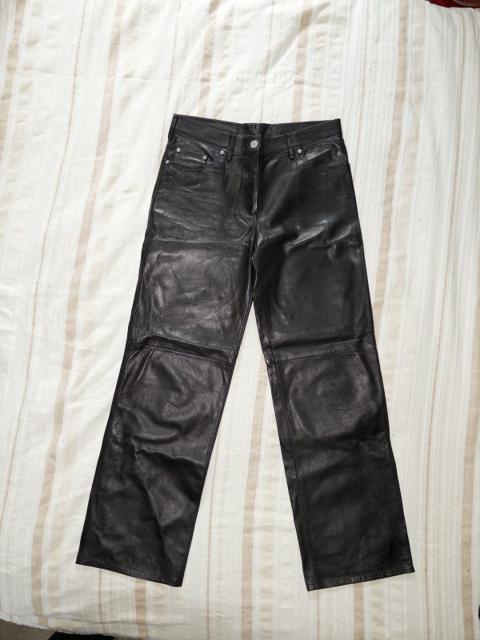 Leather RAF Simons CalvinKlein205w39nyc black leather pants