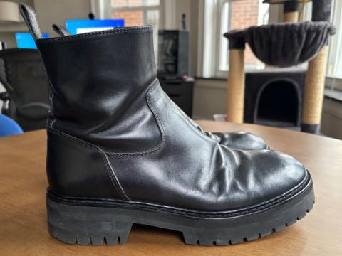 Ann Demeulemeester Side Zip Combat Boots