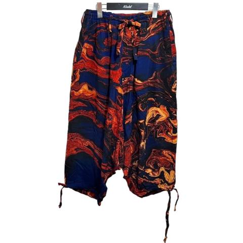 YOHJI YAMAMOTO Marble pattern tencel balloon pants