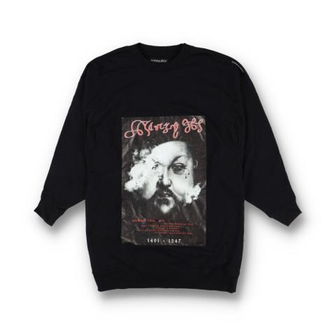 Black Henry the 8th Embroidered Logo Supersize Sweatshirt