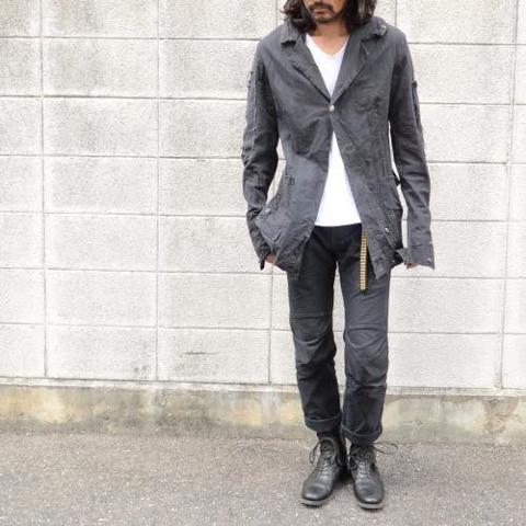 Unique Greg Lauren Gray Tent Spine Jacket Blazer