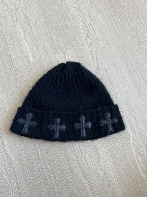 LEATHER CROSS PATCH BEANIE