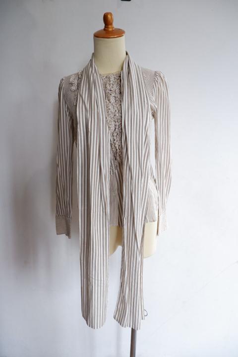 Vintage Atsuro Tayama Long Tie Blouse Shirts