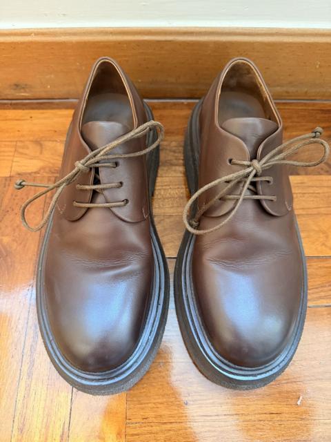 Marsèll Zuccolona Derby Dark Brown Leather Crepe Sole – 39