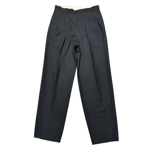 Giuliano Fujiwara Wool Pleated Pants Black