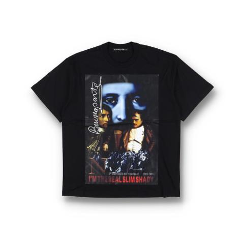 Black Slim Shady Napoleon Logo Oversized T-Shirt